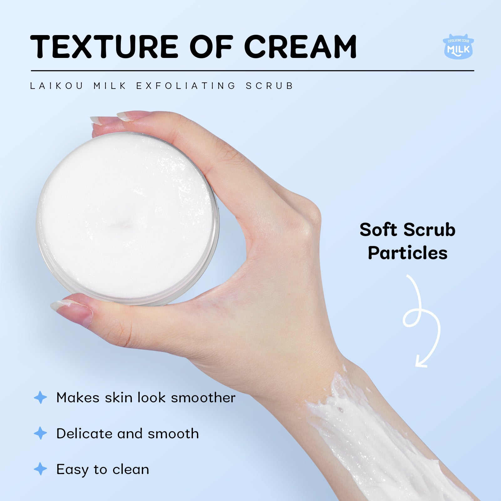 90g Softening Skin Skin Cleaning Milk Facial Scrub