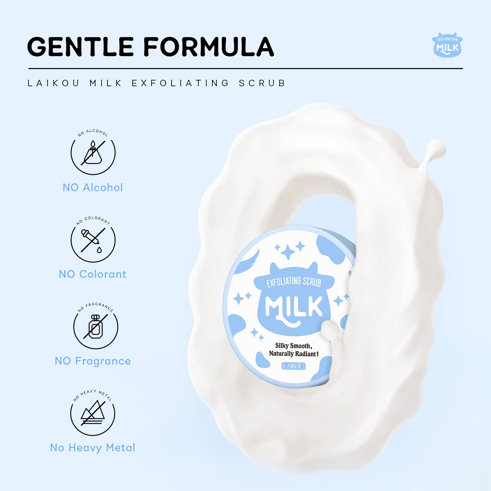 90g Softening Skin Skin Cleaning Milk Facial Scrub